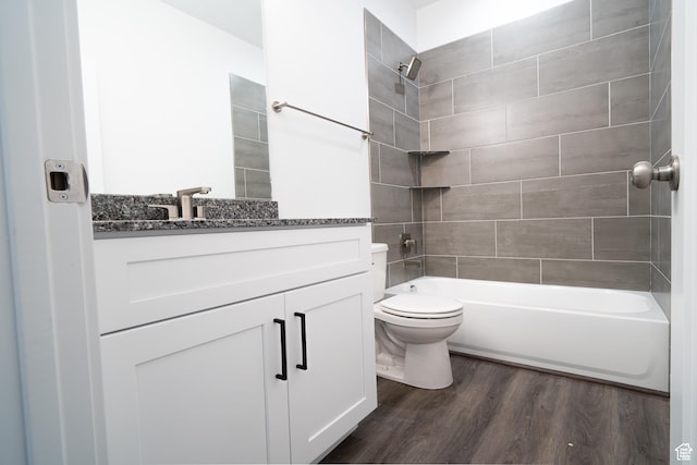 3705 W Chalgrove Rd, Taylor, UT 84401 - full bathroom with vanity,  shower combination, and wood finished floors