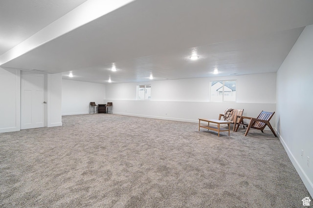 3705 W Chalgrove Rd, Taylor, UT 84401 - below grade area featuring carpet flooring and baseboards