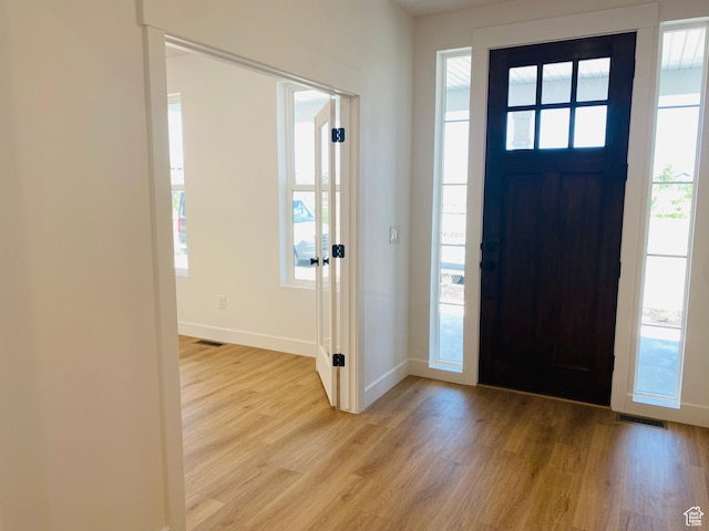6511 W Lake Ave, South Jordan, UT 84009 - foyer featuring light wood-style flooring and plenty of natural light