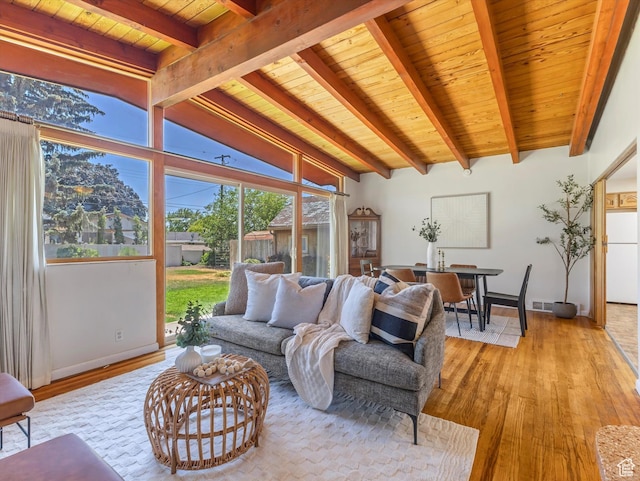 2848 E Loran Heights Dr, Millcreek, UT 84109 - living room featuring light wood-type flooring and wooden ceiling