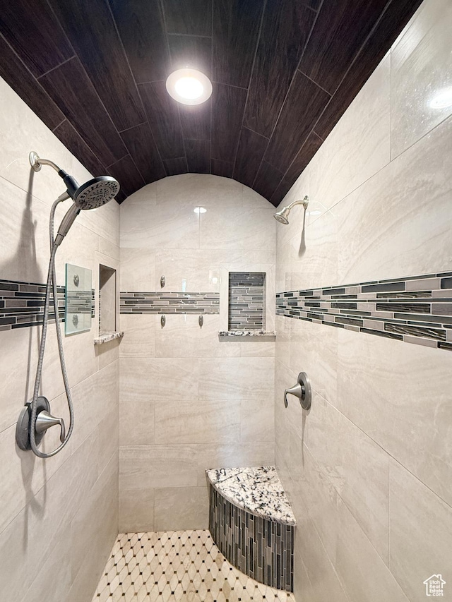 1645 E 6800 S, Uintah, UT 84405 - full bath featuring tiled shower and vaulted ceiling