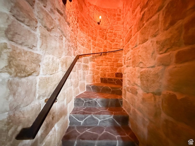 1645 E 6800 S, Uintah, UT 84405 - stairs featuring stone floors
