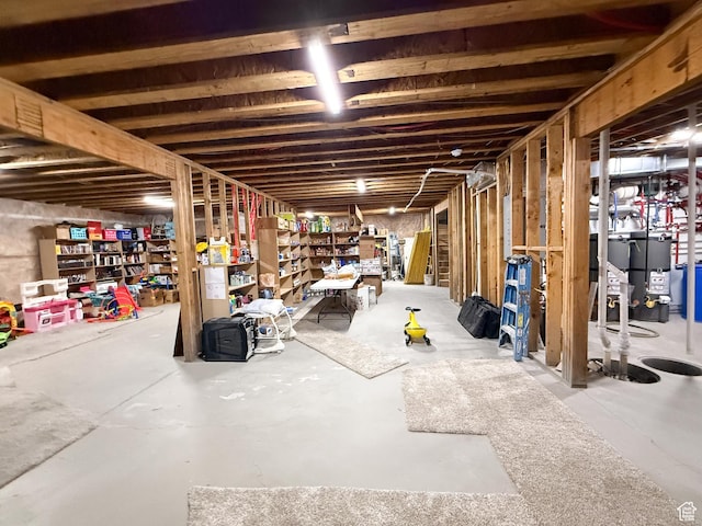 1645 E 6800 S, Uintah, UT 84405 - unfinished below grade area featuring secured water heater