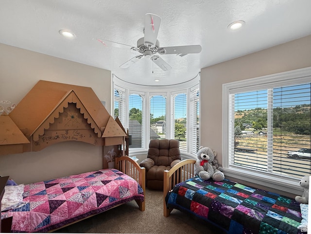 1645 E 6800 S, Uintah, UT 84405 - carpeted bedroom featuring ceiling fan and recessed lighting