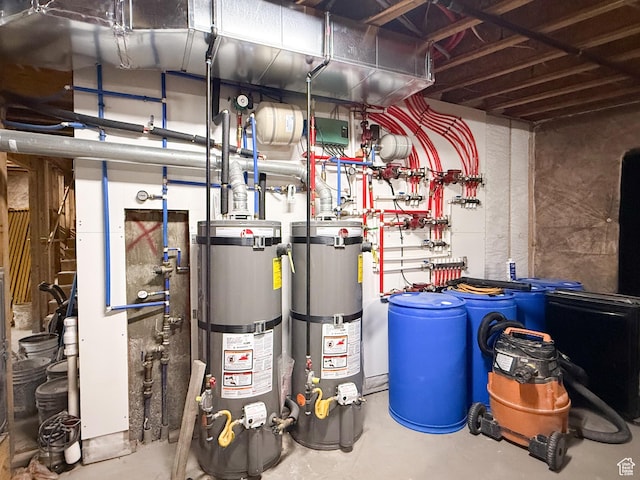 1645 E 6800 S, Uintah, UT 84405 - utility room featuring strapped water heater