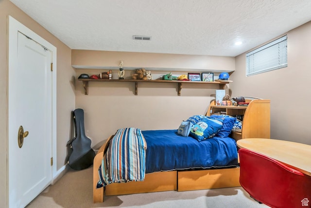 1120 E Yale Ave, Salt Lake City, UT 84105 - carpeted bedroom with a textured ceiling