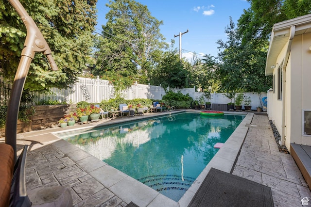 3491 S Monte Verde Dr E, Millcreek, UT 84109 - view of swimming pool featuring a fenced backyard and a patio
