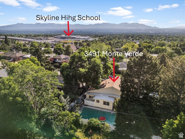 3491 S Monte Verde Dr E, Millcreek, UT 84109 - bird's eye view of mountains