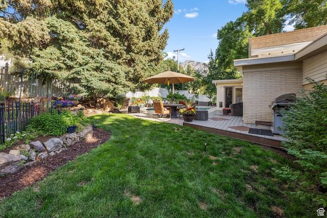 3491 S Monte Verde Dr E, Millcreek, UT 84109 - fenced backyard featuring a wooden deck