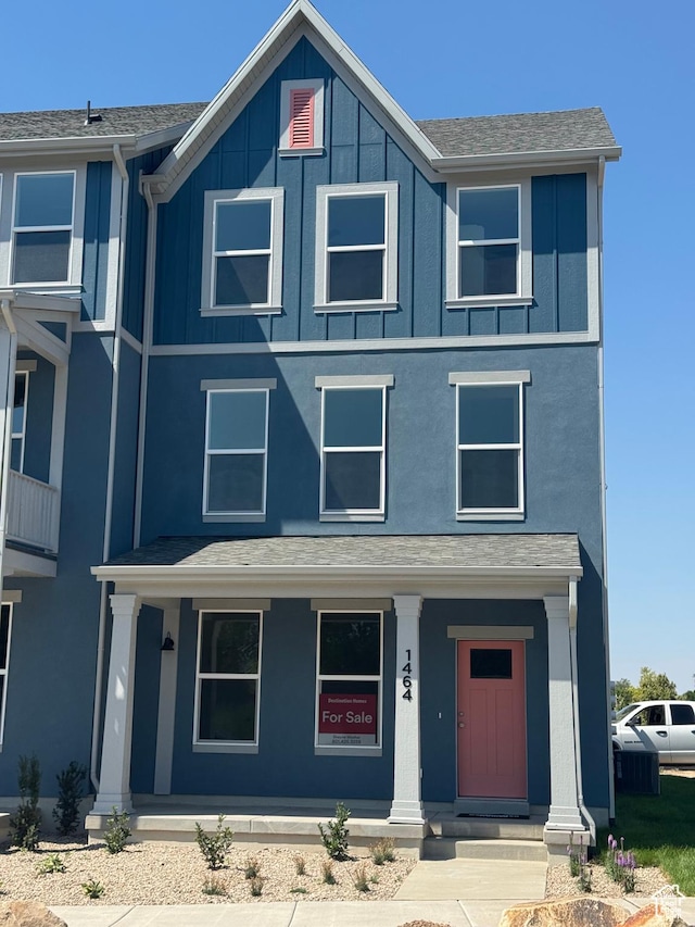1464 N 1875 W Unit 149, Layton, UT 84041 - view of front of property with covered porch and board and batten siding