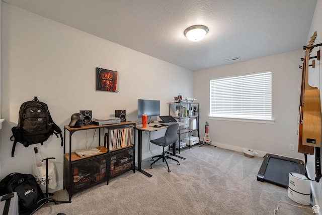 3781 W 2330 N, Lehi, UT 84043 - carpeted home office with baseboards and a textured ceiling