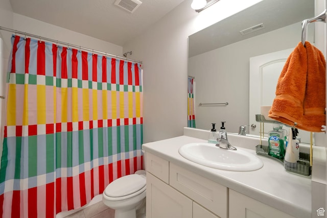 3781 W 2330 N, Lehi, UT 84043 - full bathroom with vanity, tile patterned flooring, and a shower with shower curtain