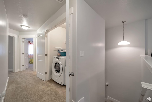 3781 W 2330 N, Lehi, UT 84043 - laundry area with washer / dryer and light carpet