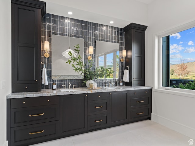 322 S 7900th St E Unit 5, Huntsville, UT 84317 - bathroom with double vanity and decorative backsplash