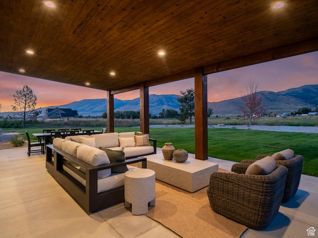 322 S 7900th St E Unit 5, Huntsville, UT 84317 - view of patio with a mountain view and an outdoor hangout area