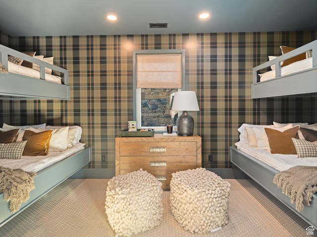 322 S 7900th St E Unit 5, Huntsville, UT 84317 - carpeted bedroom featuring recessed lighting and wallpapered walls
