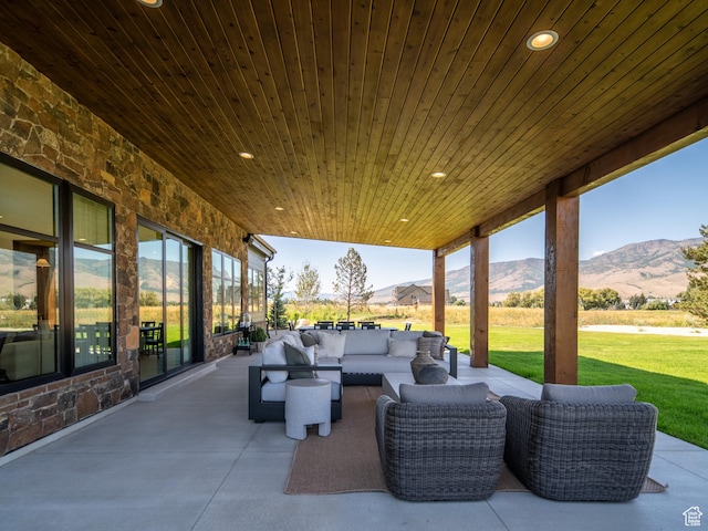 322 S 7900th St E Unit 5, Huntsville, UT 84317 - view of patio featuring a mountain view and an outdoor hangout area