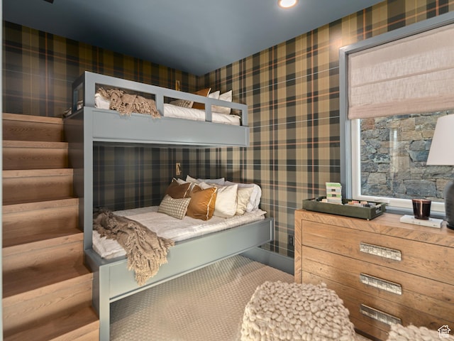 322 S 7900th St E Unit 5, Huntsville, UT 84317 - bedroom with wallpapered walls and recessed lighting