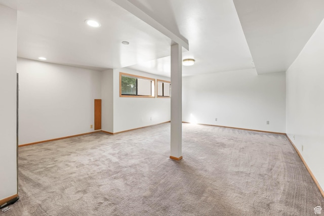 3574 E Kings Cove Way, Cottonwood Heights, UT 84121 - bonus room featuring carpet and recessed lighting