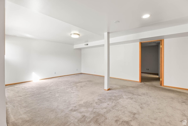 3574 E Kings Cove Way, Cottonwood Heights, UT 84121 - finished basement with carpet floors and recessed lighting