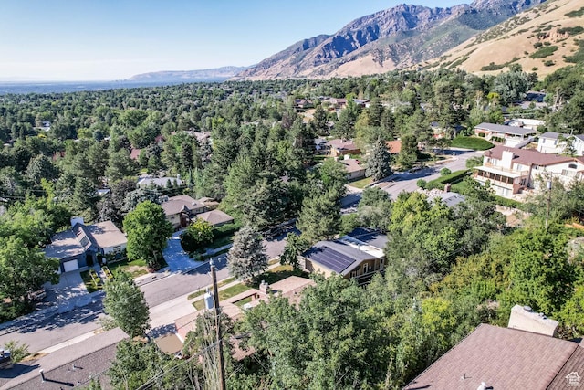 3574 E Kings Cove Way, Cottonwood Heights, UT 84121 - aerial view of a mountain backdrop and a heavily wooded area