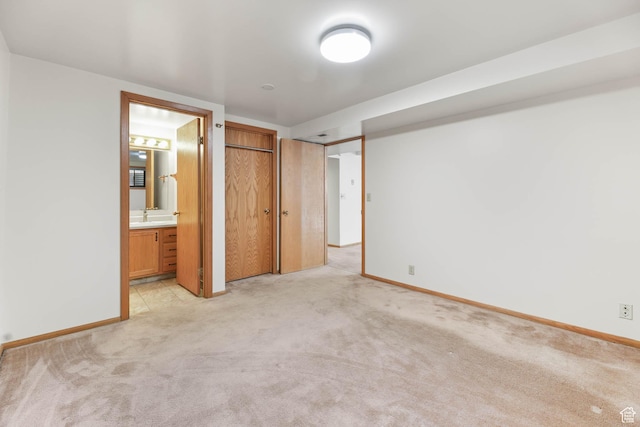 3574 E Kings Cove Way, Cottonwood Heights, UT 84121 - unfurnished bedroom with light carpet and ensuite bath