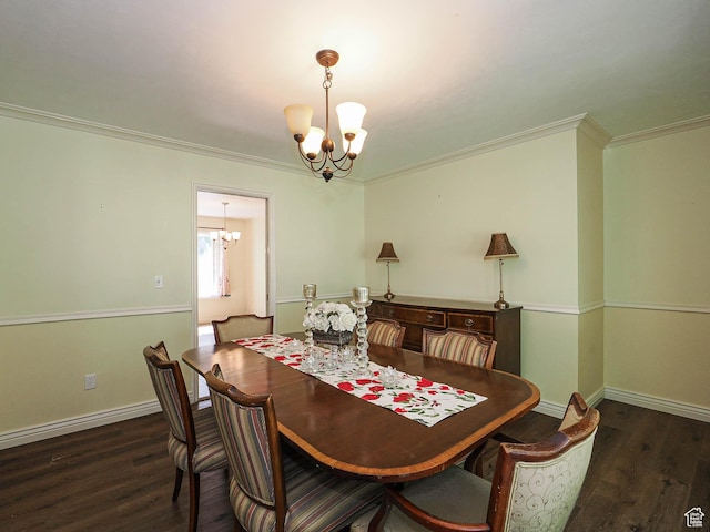 1473 E Millcreek Way, Millcreek, UT 84106 - dining area with a chandelier, wood finished floors, and ornamental molding