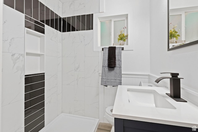 780 N 200 E, Spanish Fork, UT 84660 - full bath with vanity, a shower, and a wainscoted wall