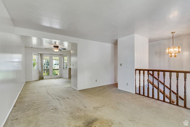 2386 N 725 W, Layton, UT 84041 - carpeted spare room featuring a chandelier and ceiling fan