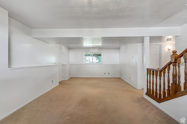 2386 N 725 W, Layton, UT 84041 - unfurnished room with light colored carpet, a textured ceiling, and stairway