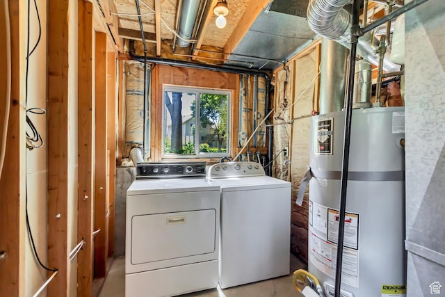 2386 N 725 W, Layton, UT 84041 - laundry room with water heater and washing machine and dryer