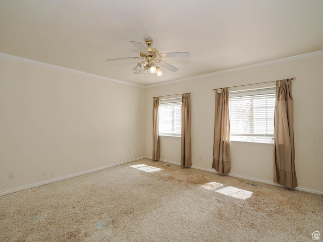 1539 S 50 E, Salem, UT 84653 - unfurnished room featuring ornamental molding, ceiling fan, and carpet flooring