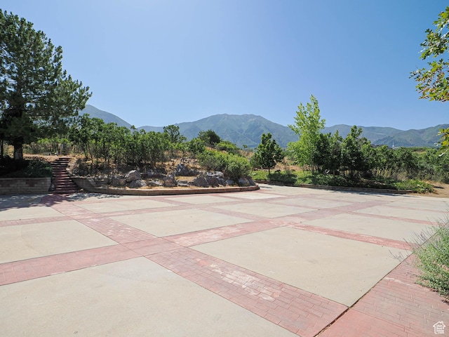 1539 S 50 E, Salem, UT 84653 - view of patio / terrace featuring a mountain view and stairway
