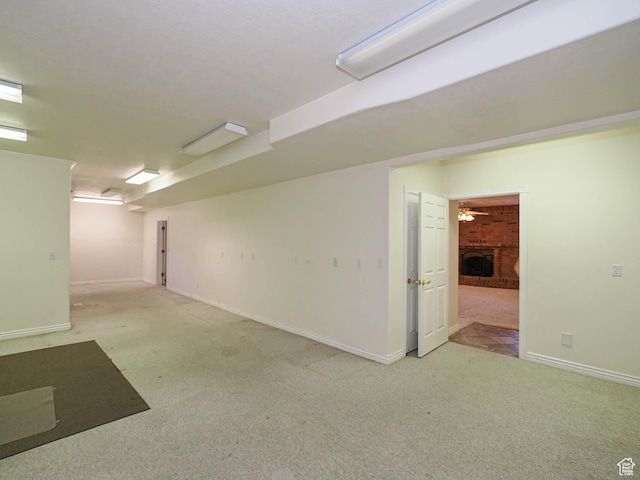 1539 S 50 E, Salem, UT 84653 - carpeted empty room featuring a fireplace and baseboards