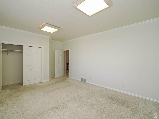 1539 S 50 E, Salem, UT 84653 - unfurnished bedroom featuring crown molding, carpet, and a closet