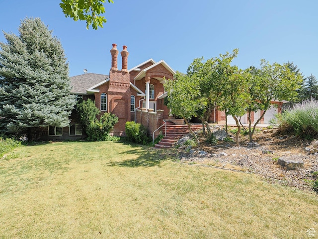 1539 S 50 E, Salem, UT 84653 - back of house with a yard and a chimney