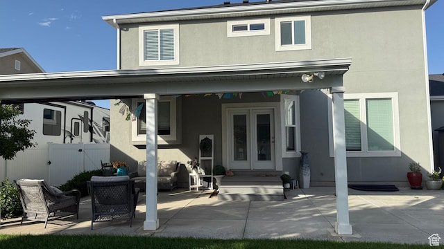 559 E Petersen Pkwy, South Weber, UT 84405 - back of house featuring french doors, stucco siding, and a patio area