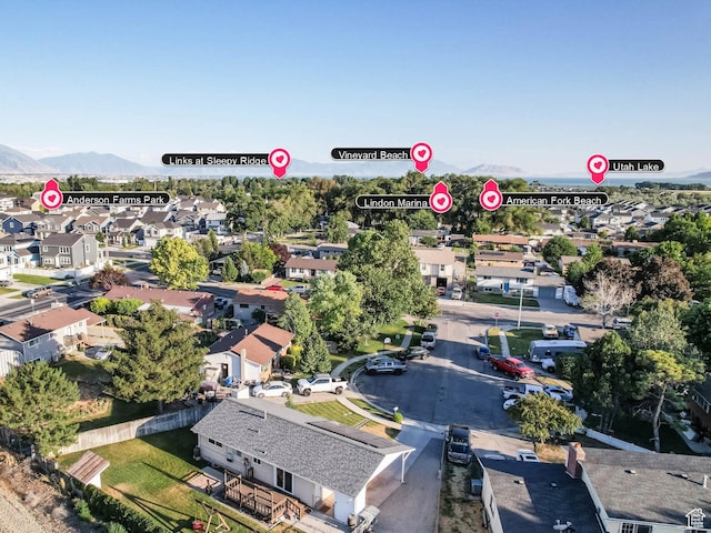 271 S Barratt Cir, American Fork, UT 84003 - aerial view of residential area featuring a mountainous background