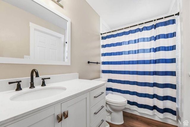 271 S Barratt Cir, American Fork, UT 84003 - full bath with vanity, wood finished floors, and curtained shower