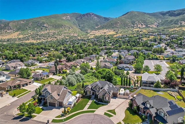 789 Eliza Ct, Farmington, UT 84025 - aerial view of residential area featuring a mountain backdrop