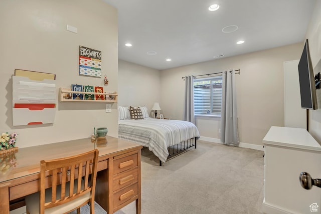 789 Eliza Ct, Farmington, UT 84025 - bedroom featuring light colored carpet and recessed lighting