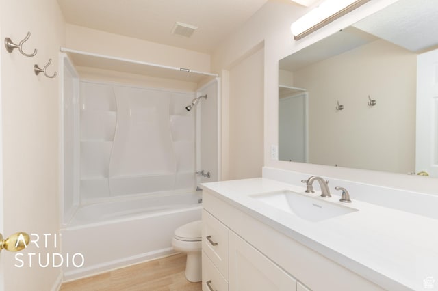 796 N 200 W, American Fork, UT 84003 - full bathroom featuring vanity, wood finished floors, and bathing tub / shower combination