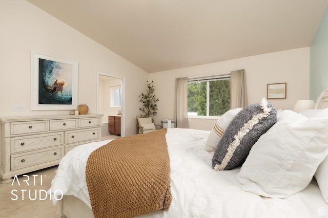 796 N 200 W, American Fork, UT 84003 - bedroom with lofted ceiling, connected bathroom, and carpet