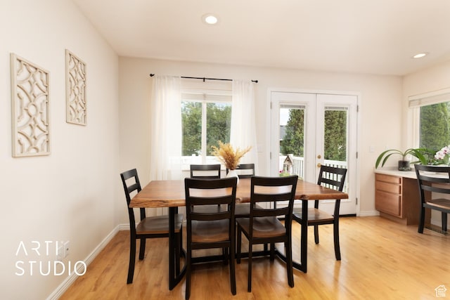 796 N 200 W, American Fork, UT 84003 - dining room with light wood-style flooring, recessed lighting, and french doors