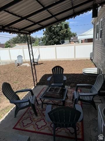 4371 S 200 W, Washington Terrace, UT 84405 - fenced backyard with a patio