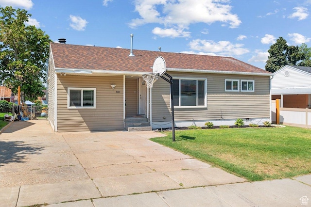 4371 S 200 W, Washington Terrace, UT 84405 - bungalow-style home featuring crawl space, driveway, and roof with shingles