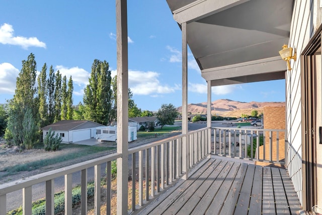 458 E 200 S, Annabella, UT 84711 - wooden terrace with a mountain view and a garage