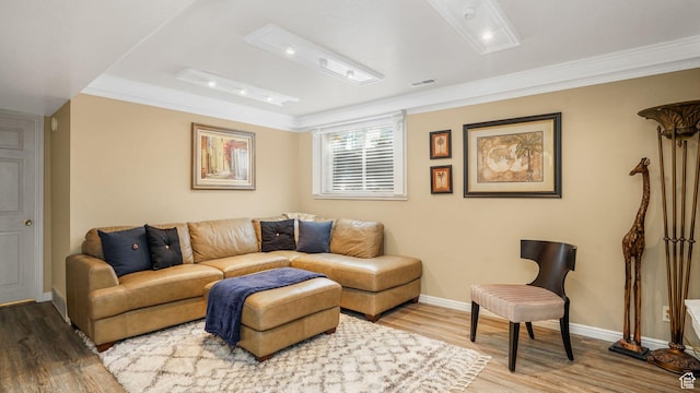 2275 E 9800 S, Sandy, UT 84092 - living area featuring wood finished floors and ornamental molding