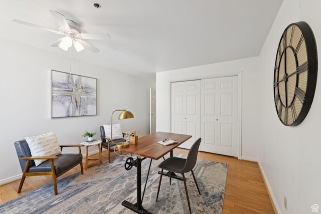 48 W 300 S Unit 1405N, Salt Lake City, UT 84101 - office with light wood-style floors and ceiling fan