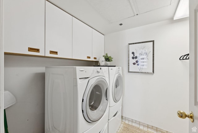48 W 300 S Unit 1405N, Salt Lake City, UT 84101 - laundry area with cabinet space, washing machine and clothes dryer, and attic access